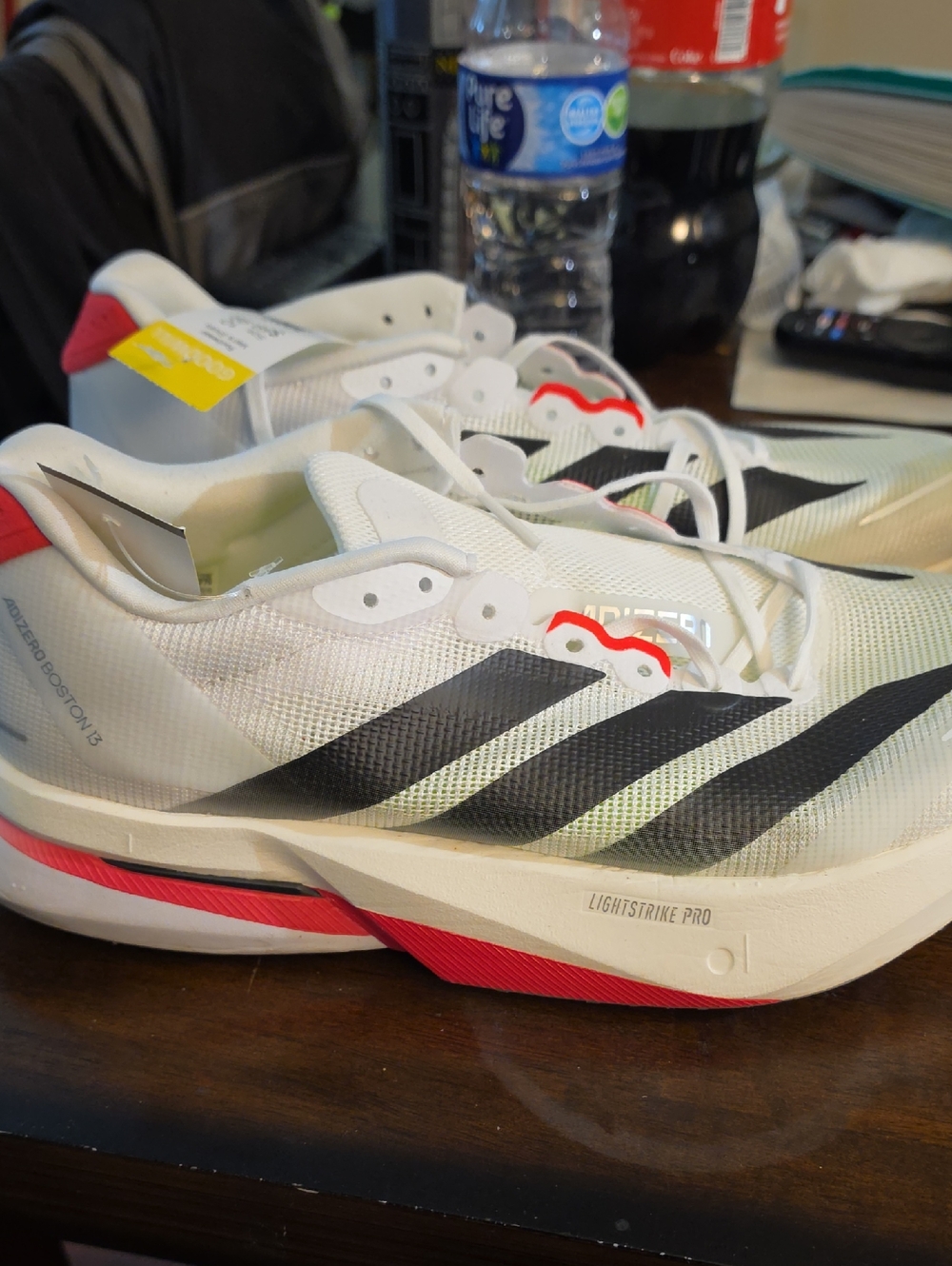 adidas White Black Red Men's Running Shoes - Lightstrike Pro